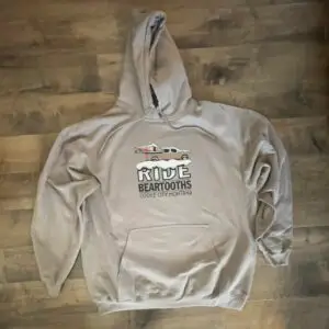 Sled deck sweatshirt - gray - cooke city - front