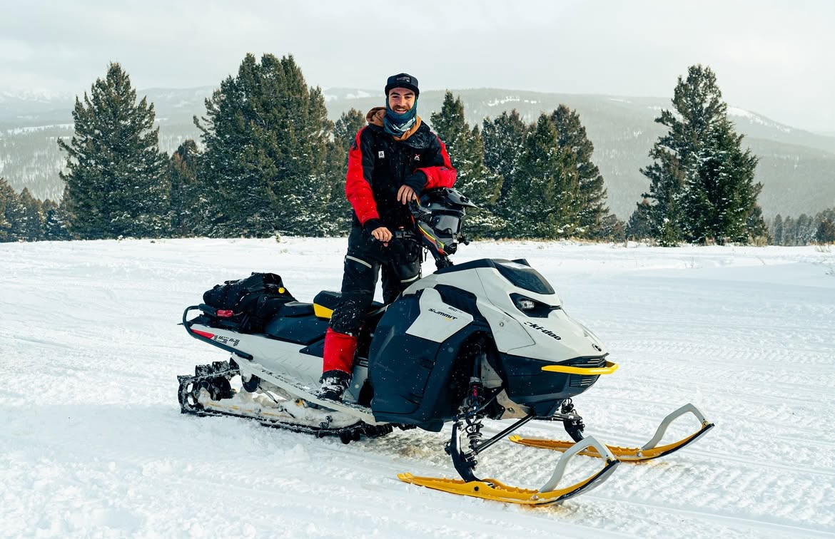 Seb Gralla snowmobiling